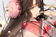 【FGO】着物式さんイラスト！！　日本刀が似合いますね////////