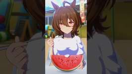 スイカ食べるタキオン（ウマ娘-アグネスタキオン）